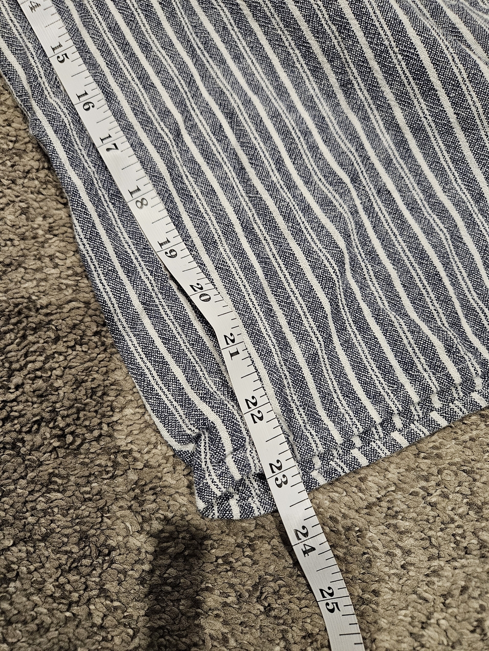 Old Navy Blue and White Striped Wide-Leg Jumpsuit - Picture 5 of 6